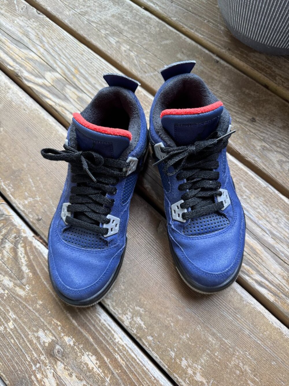 Nike Air Jordan 4 Winter Loyal Blue Jordan 4 #CQ9597-401 in Youth 5.5